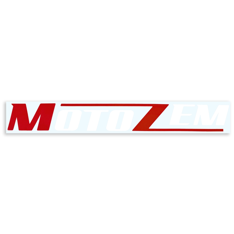 MotoZem logo naljepnica bijela
