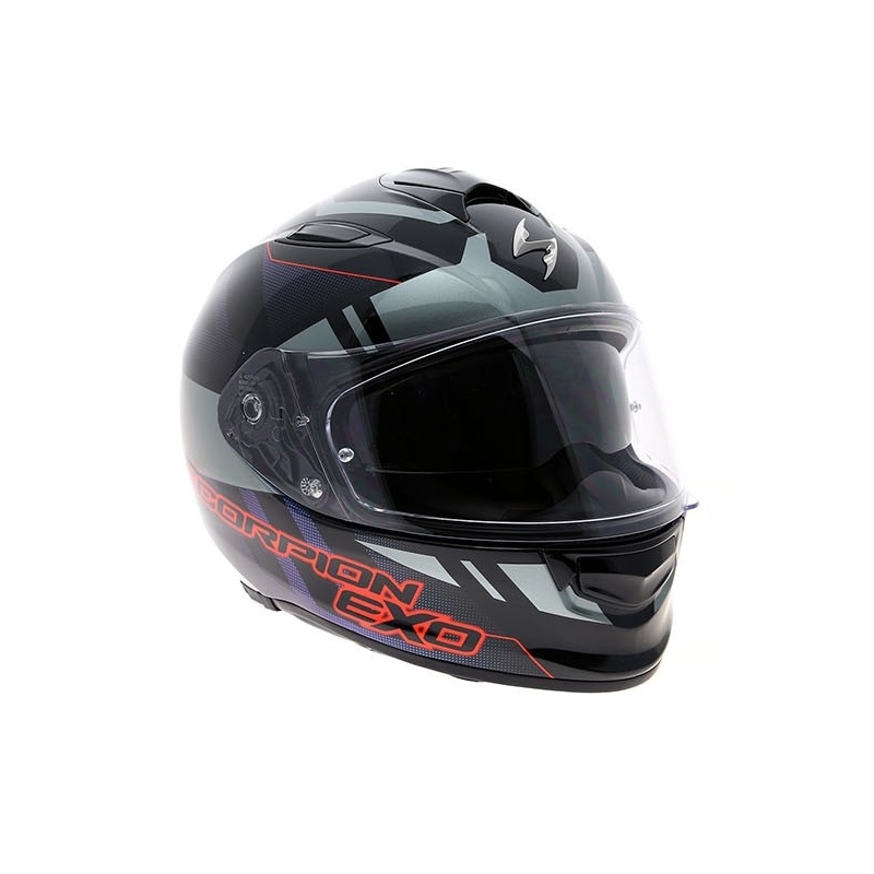 Scorpion EXO-510 Stage Full Face kaciga crna-srebrna-crvena rasprodaja
