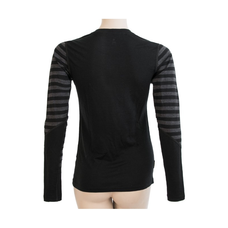 Ženska funkcionalna majica Sensor Merino Active crno-siva rasprodaja