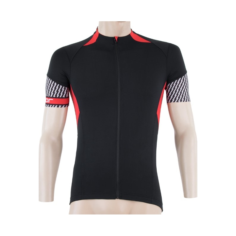 Majica Sensor Race crno-crvena - kratki rukav rasprodaja