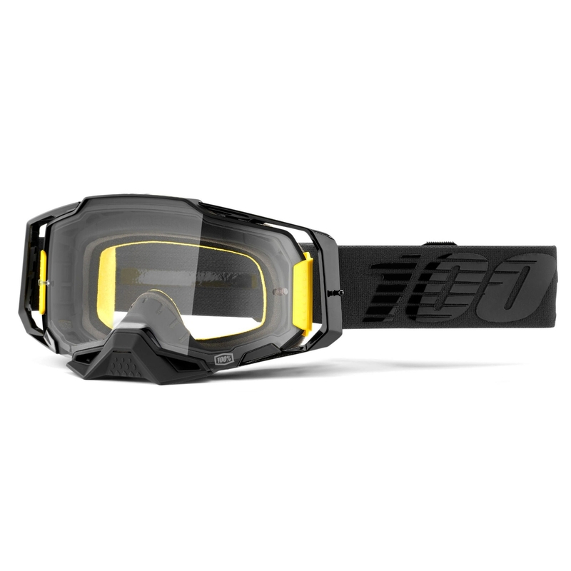 Naočale za motocross 100% ARMEGA Nightfall Black (prozirni pleksiglas)