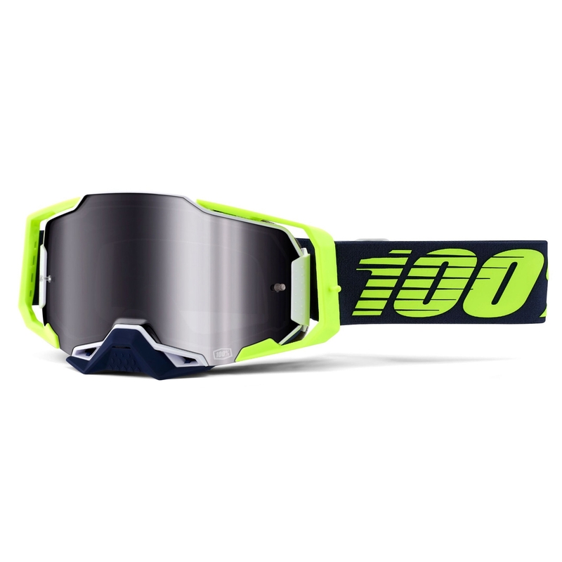 Motocross naočale 100% ARMEGA Deker zeleno-plave (mirror silver plexiglass)