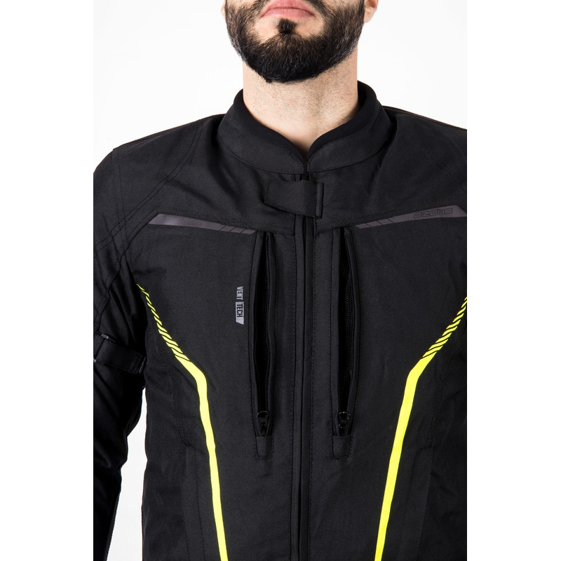Ozone Delta IV motociklistička jakna crno-fluo žuta
