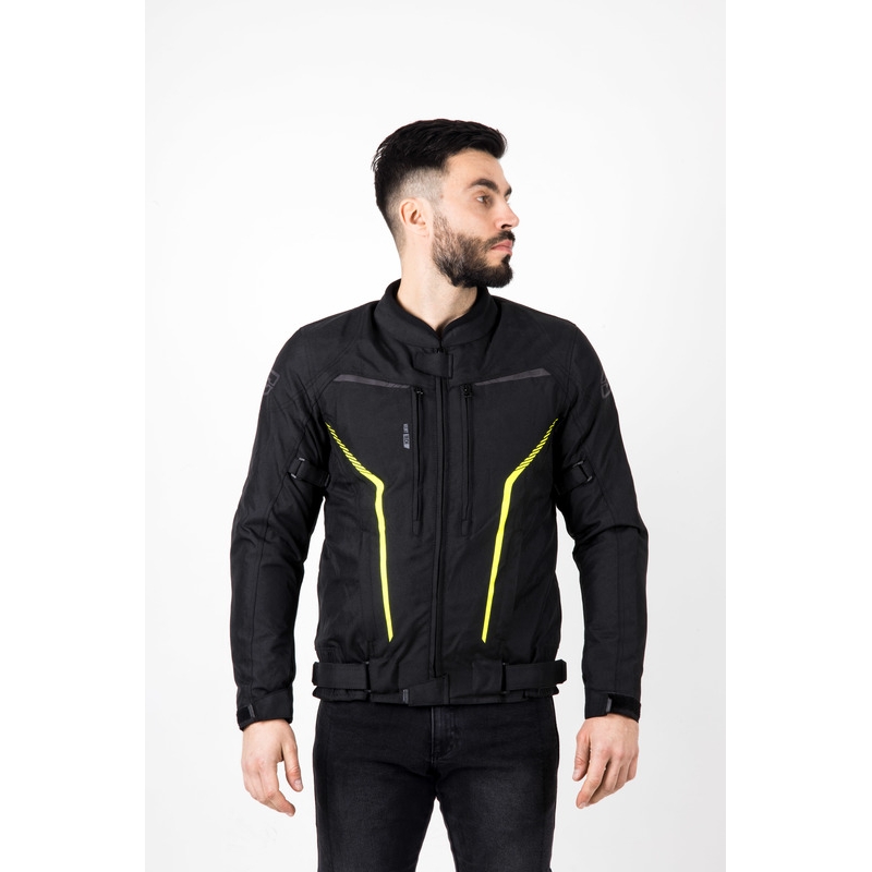 Ozone Delta IV motociklistička jakna crno-fluo žuta