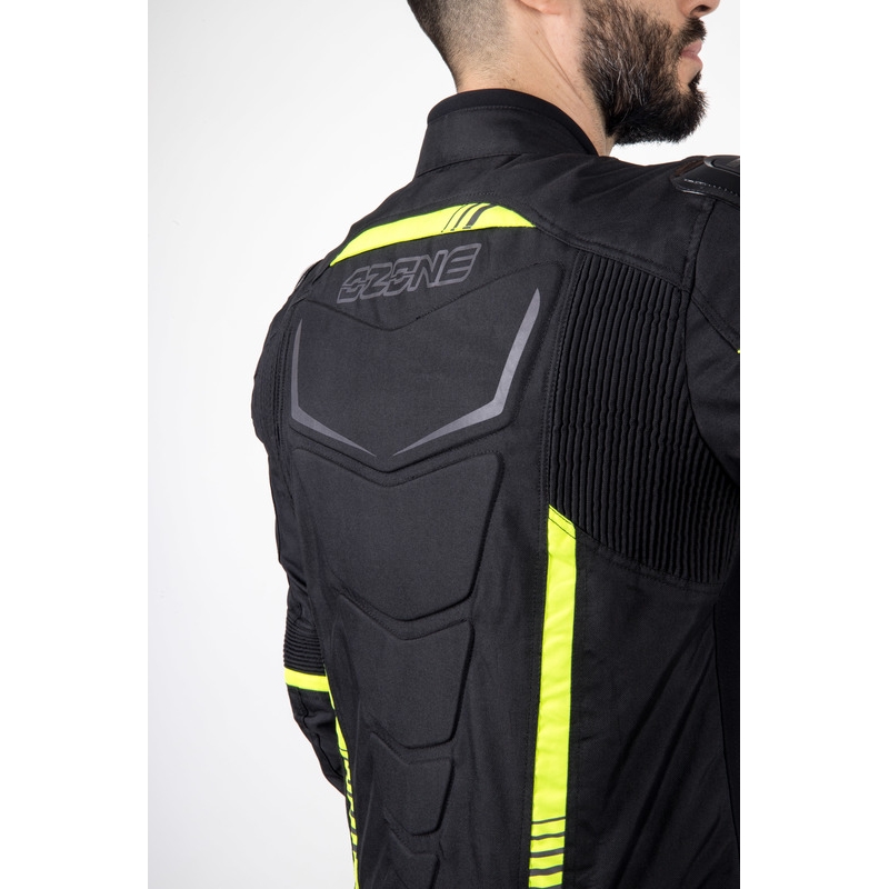 Motociklistička jakna Ozone Pulse crno-fluo žuta