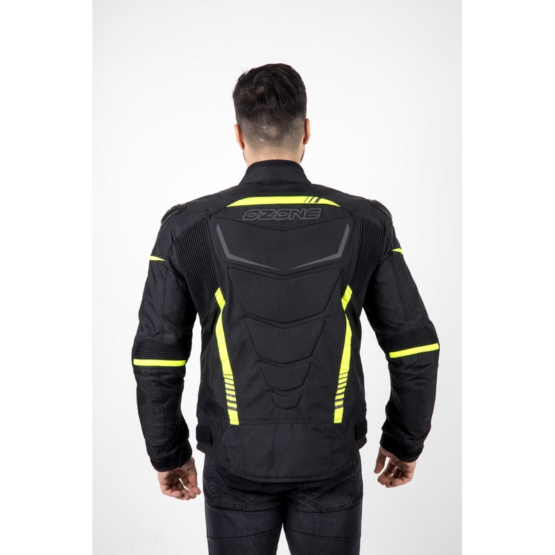 Motociklistička jakna Ozone Pulse crno-fluo žuta