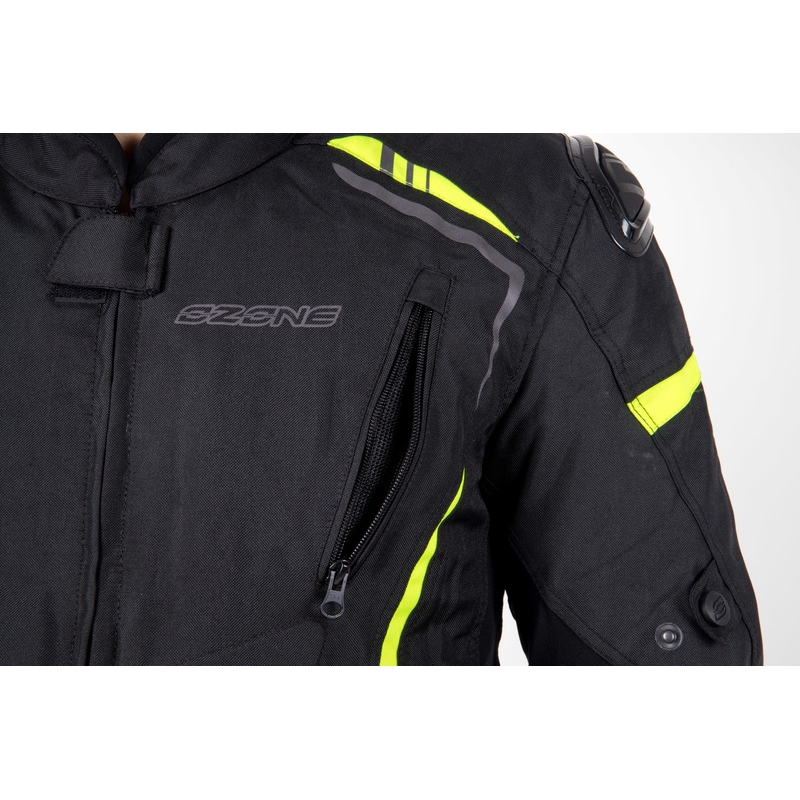 Motociklistička jakna Ozone Pulse crno-fluo žuta