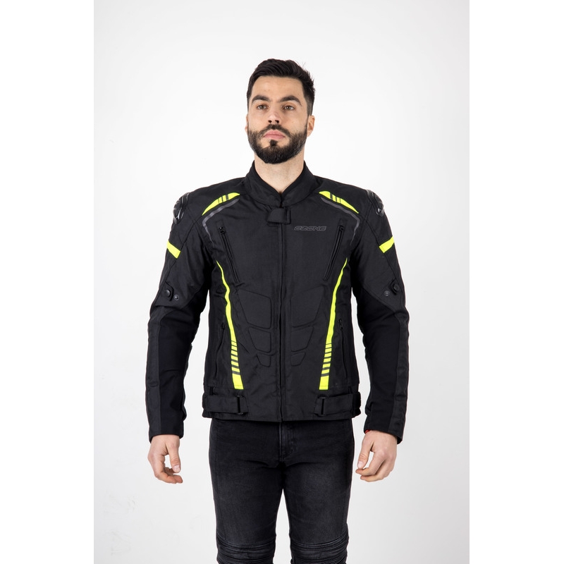 Motociklistička jakna Ozone Pulse crno-fluo žuta