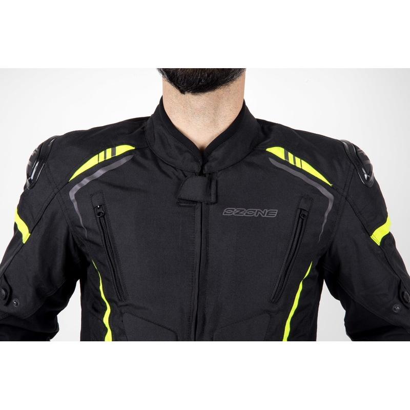 Motociklistička jakna Ozone Pulse crno-fluo žuta