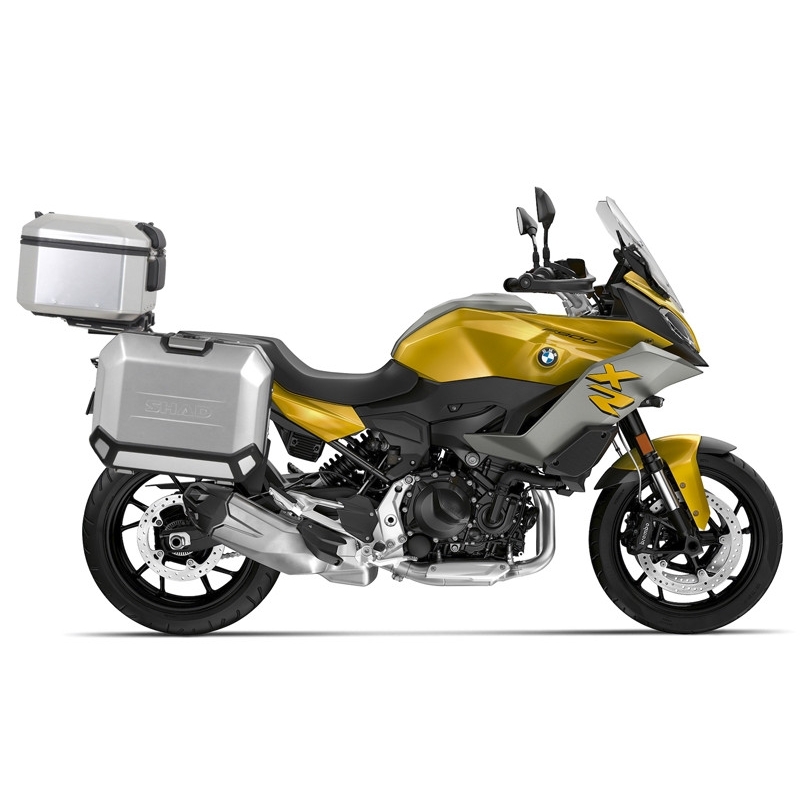 Kompletní sada hliníkových kufrů SHAD TERRA, 37L topcase 47L/47L boční kufry, včetně montážní sady a plotny SHAD BMW F 900 XR