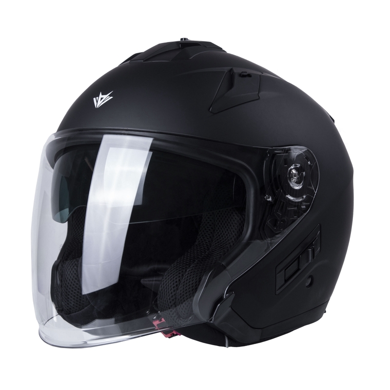 Otvorena motociklistička kaciga RSA Active crna mat - II. kvaliteta