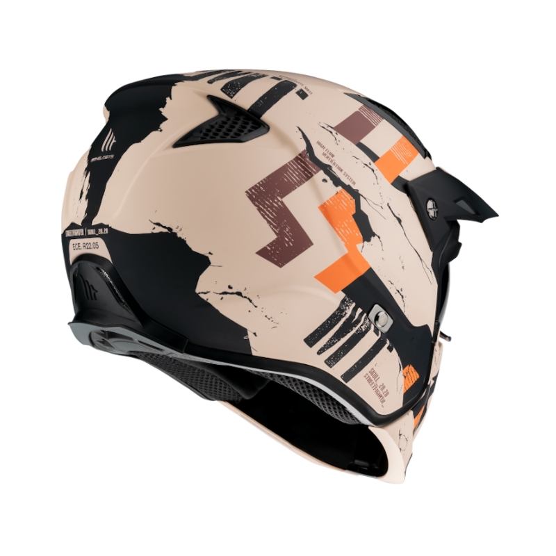 Motociklistička kaciga MT Streetfighter Skull 2020 narančasto-smeđa - II. kvaliteta