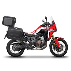 Kompletní sada černých hliníkových kufrů SHAD TERRA BLACK, 37L topcase   36L/47L boční kufry, včetně montážní sady a plotny SHAD HONDA CRF 1000  Africa Twin