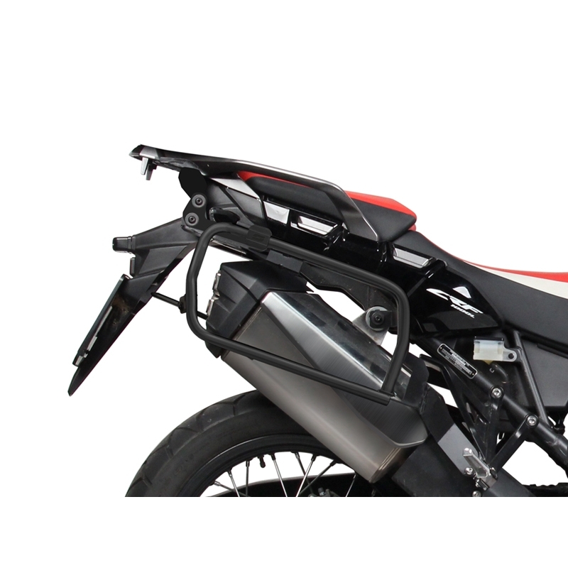 Kompletní sada černých hliníkových kufrů SHAD TERRA BLACK , 48L topcase   36L/47L boční kufry, včetně montážní sady a plotny SHAD HONDA CRF 1000  Africa Twin