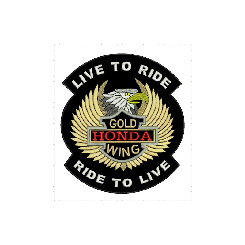 Live to Ride Gold Wing oznaka - velika