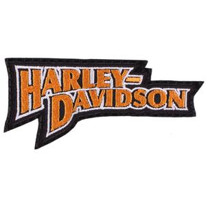 Zakrpa Harley Davidson natpis narančasta