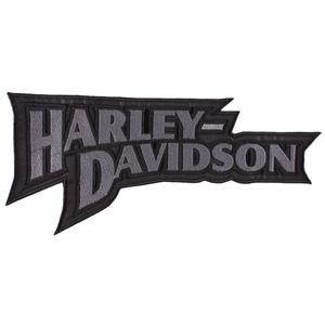 Zakrpa Harley Davidson natpis siva - velika