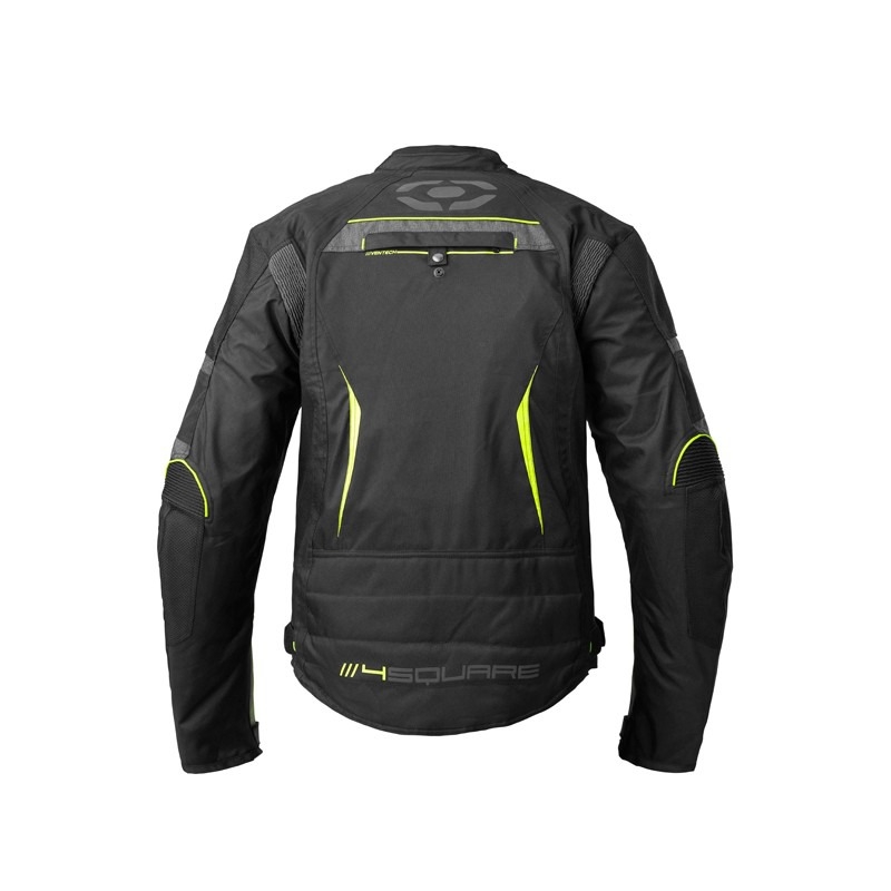 Motociklistička jakna 4SQUARE Roadster Dual crna-fluo žuta