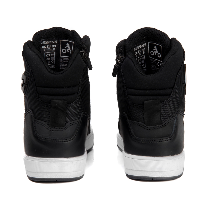 Motorističke čizme Ozone Spin crno-bijele