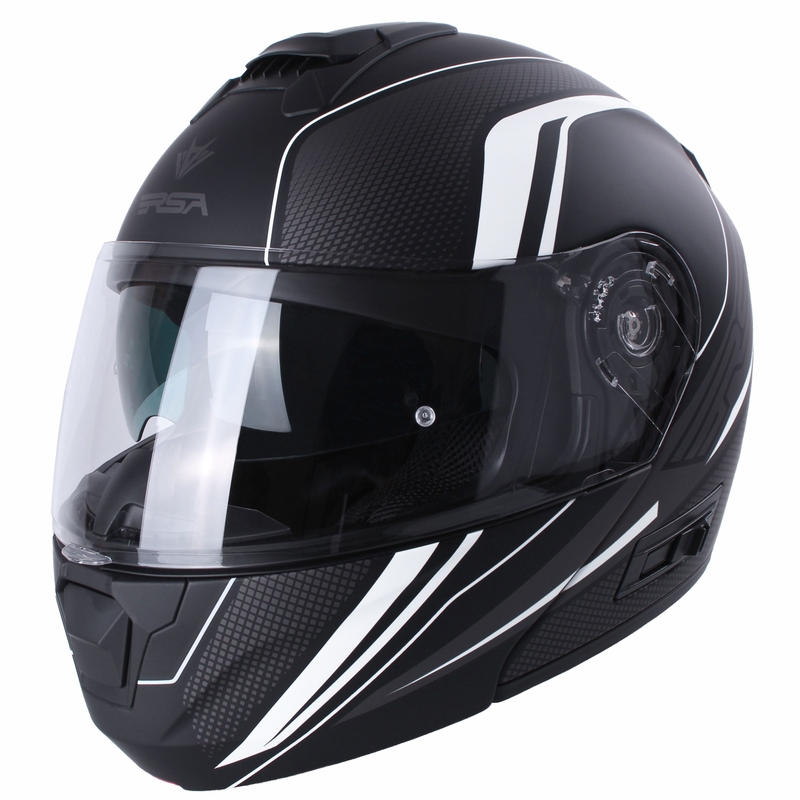 RSA Rival preklopna motociklistička kaciga crno-sivo-bijela rasprodaja