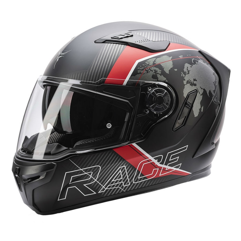 Integralna moto kaciga SECA Falcon II Race World crno-crvena mat rasprodaja