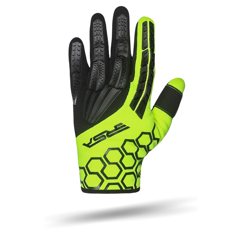 Dječje motorističke rukavice RSA MX EVO crno-fluo žute