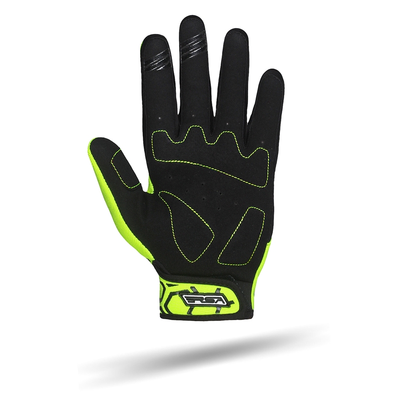 Dječje motorističke rukavice RSA MX EVO crno-fluo žute