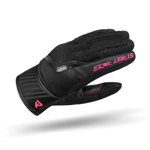 Ženske Street Racer Stunt moto rukavice crno-ružičaste boje