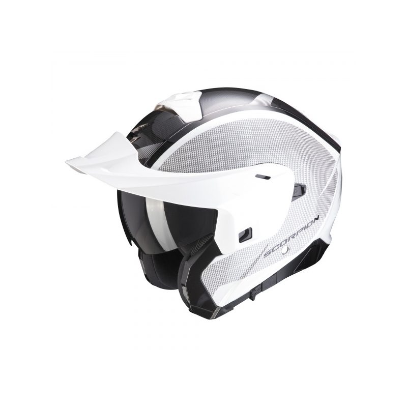 Kaciga na preklop Scorpion EXO-930 Cielo biserno bijelo-crna