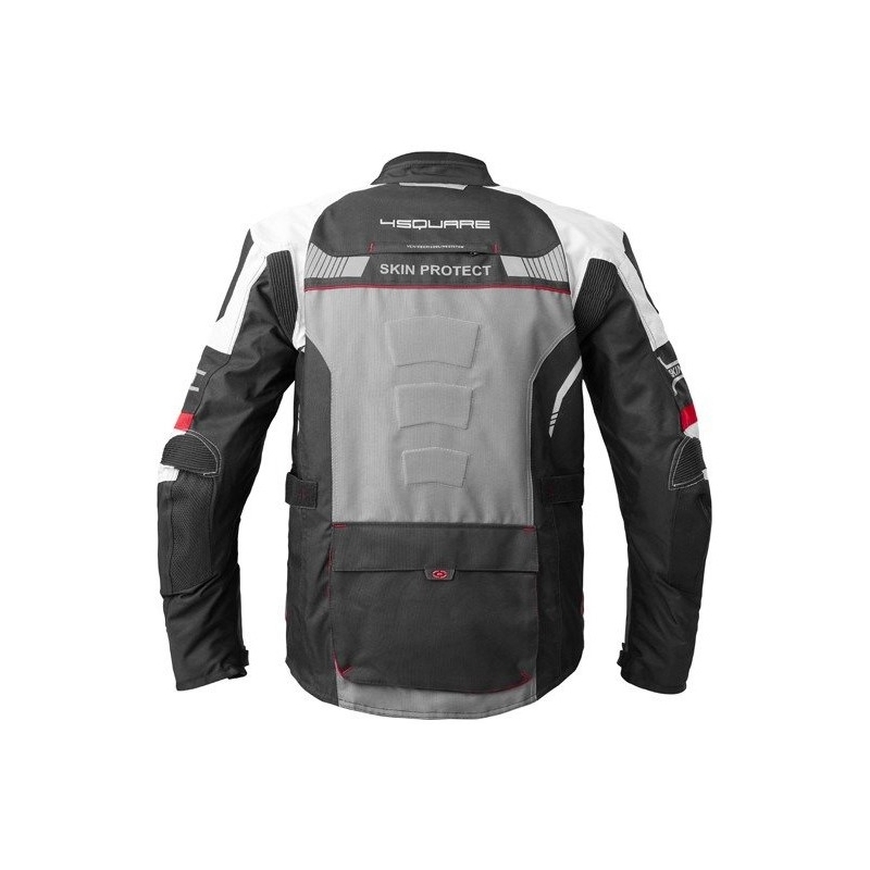Motociklistička jakna 4SQUARE Shield crno-bijelo-crvena rasprodaja
