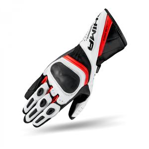 Motociklističke rukavice Shima Miura crno-bijele-fluo crvene