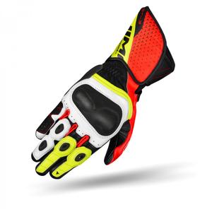Motociklističke rukavice Shima ST-3 crno-bijele-crvene-fluo žute