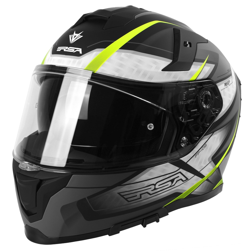 RSA Rapid Integral motociklistička kaciga crno-siva-bijela-fluo žuta rasprodaja