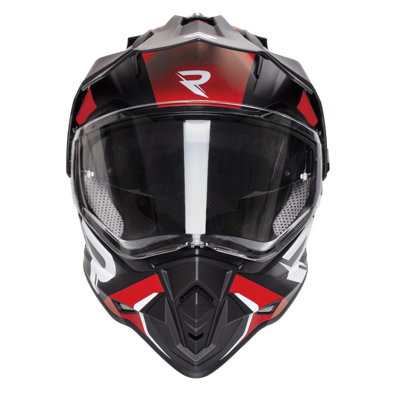Enduro kaciga Street Racer Tracker crno-bijelo-crvena rasprodaja