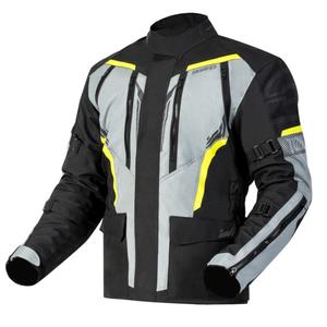 Motociklistička jakna Ozone Tour III crno-sivo-fluo žuta