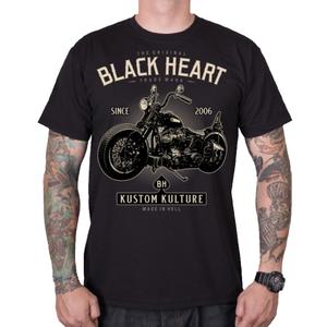 Motociklistička muška majica s crnim srcem