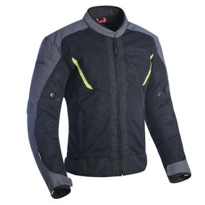 Motociklistička jakna Oxford Delta 1.0 Air crna-siva-fluo žuta