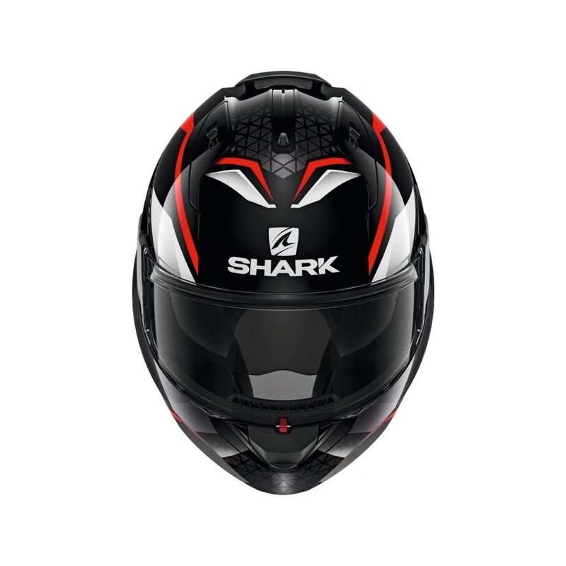 Preklopna kaciga SHARK EVO-ES Yari crno-bijelo-crvena