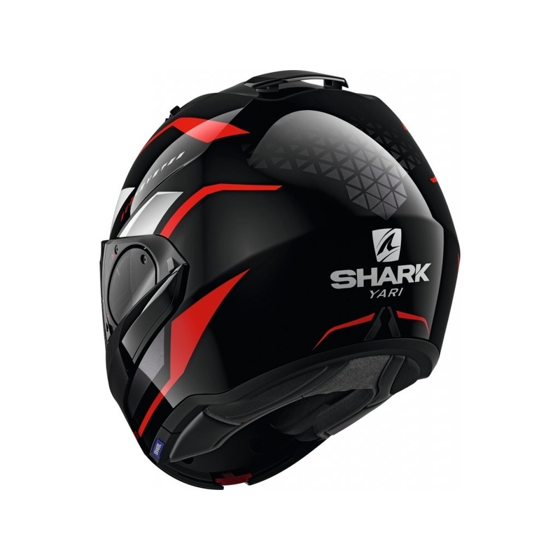 Preklopna kaciga SHARK EVO-ES Yari crno-bijelo-crvena