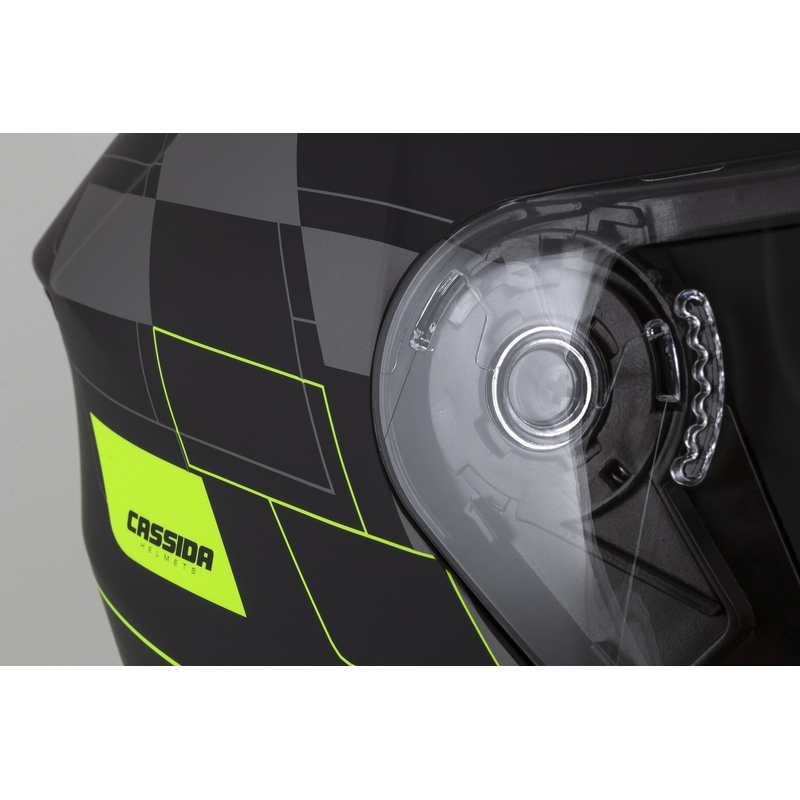 Otvorena motociklistička kaciga Cassida Jet Tech Roxor crno-siva-fluo žuta mat rasprodaja