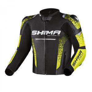 Motociklistička jakna Shima STR 2.0 crno-fluo žuta