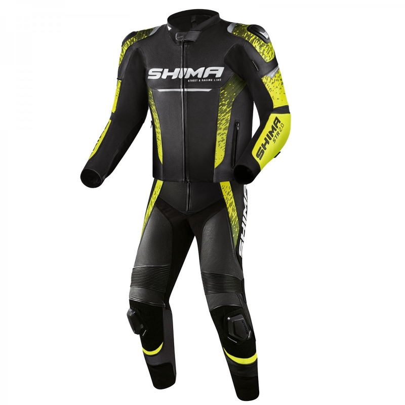 Shima STR 2.0 moto odijelo crno-fluo žuto