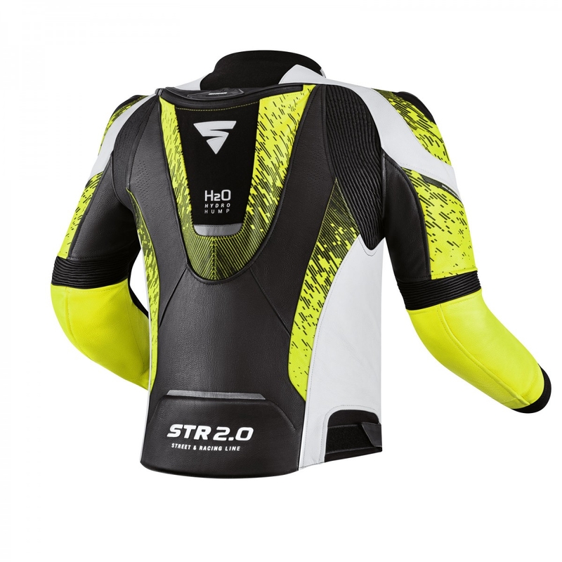 Motociklistička jakna Shima STR 2.0 crno-bijela-fluo žuta