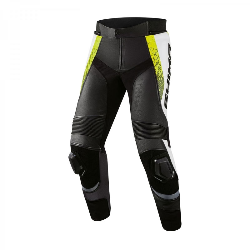 Motorističke hlače Shima STR 2.0 crno-bijele-fluo žute