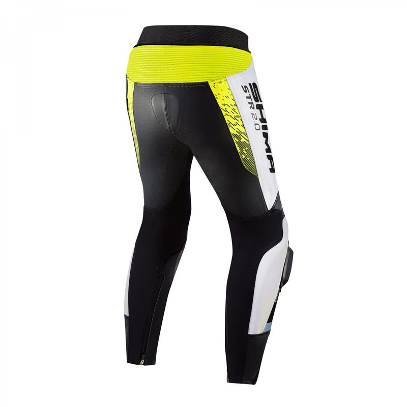 Motorističke hlače Shima STR 2.0 crno-bijele-fluo žute