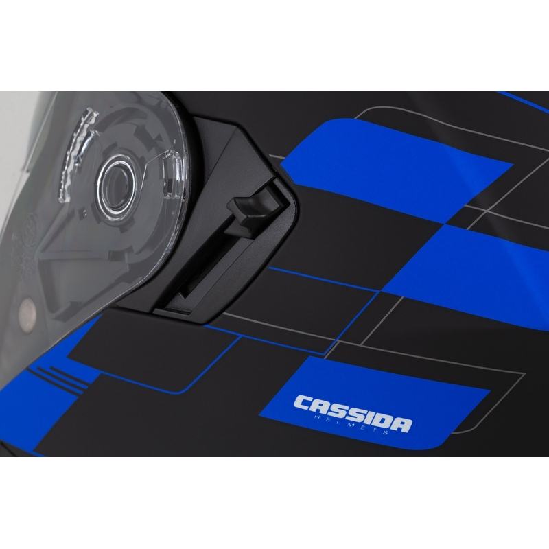 Otvorena motociklistička kaciga Cassida Jet Tech Roxor crno-sivo-plava mat