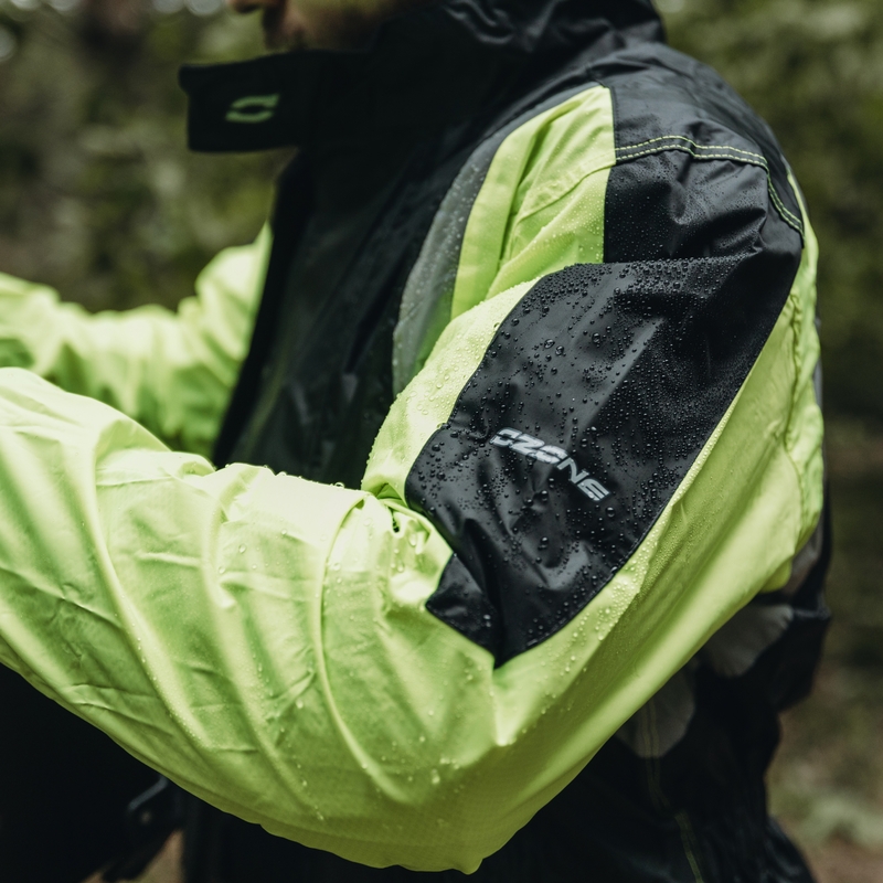 Motociklistička kišna jakna Ozone Marin crno-fluo žuta