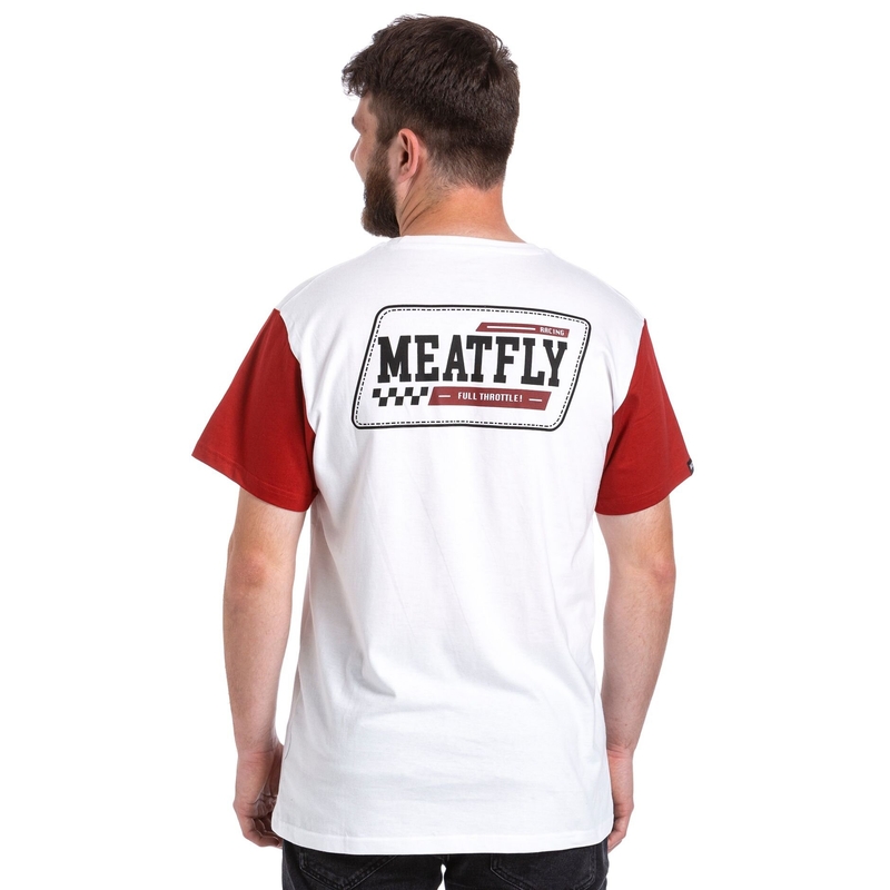 Meatfly Racing majica bijelo-crvena rasprodaja
