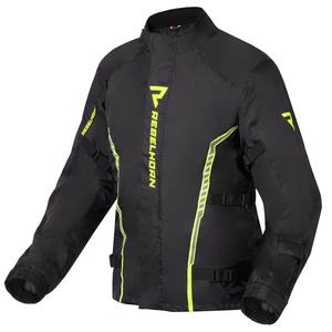 Motociklistička kišna jakna Rebelhorn Patrol crno-fluo žuta