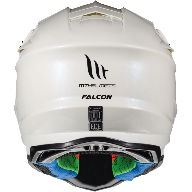 Motocross kaciga MT Falcon Solid white